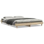 vidaXL Cadre de lit sans matelas chêne sonoma 135x190 cm
