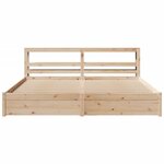 vidaXL Cadre de lit avec tête de lit sans matelas 200x200 cm