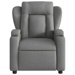 vidaXL Fauteuil inclinable électrique Gris foncé Tissu