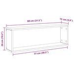 vidaXL Étagères cube murales 4Pièces Blanc 80x15x26 5cm bois d'ingénierie
