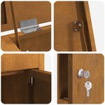 vidaXL Boîte de dépôt de colis avec porte Rouillé 44 5 x 29 x 110 5 cm