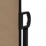 vidaXL Auvent latéral rétractable taupe 100x500 cm