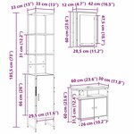 vidaXL Ensemble de mobilier de salle de bain 3 Pièces Chêne sonoma
