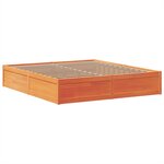 vidaXL Cadre de lit sans matelas cire marron 200x200cm bois pin massif