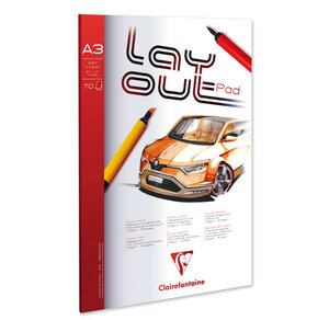 Bloc Collé Dessin Layout A3 75G 70F CLAIREFONTAINE