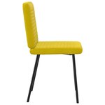 vidaXL Chaises à manger lot de 2 Jaune Velours