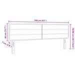 vidaXL Tête de lit LED Design Lignes Gris Foncé 80 cm Tissu