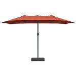 vidaXL Parasol de jardin Couleur terre cuite 385 x 209 x 244 cm tissu