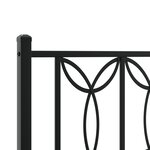 vidaXL Tête de lit métal noir 140 cm