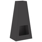 vidaXL Brasero Noir 50x35x100 cm Acier