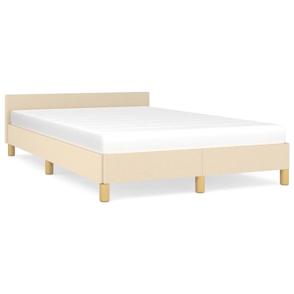 vidaXL Cadre de lit sans matelas crème 120x190 cm tissu