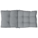 vidaXL Coussins de chaise à dossier bas lot de 6 gris tissu oxford