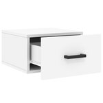 vidaXL Table de chevet murale blanc 35x35x20 cm