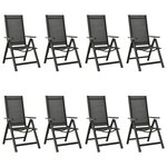 vidaXL Ensemble à manger de jardin 9 Pièces aluminium anthracite