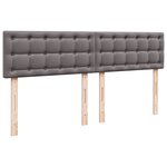vidaXL Sommier à lattes de lit avec matelas Gris 200x200 cm Similicuir