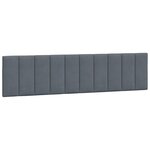 vidaXL Coussin de tête de lit gris foncé 200 cm velours