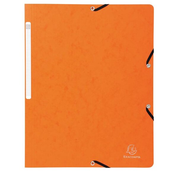 Chemise à élastique sans rabat carte lustrée 355gm2 - A4 - Orange EXACOMPTA