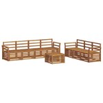 vidaXL Ensembles de canapés 8 pc Naturel Bois d'Acacia Massif