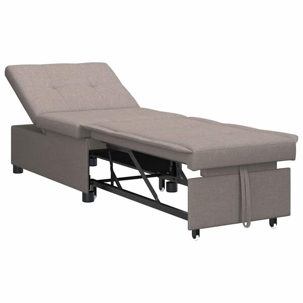 vidaXL Canapé-Lit Taupe 194 x 67 x 37 cm tissu