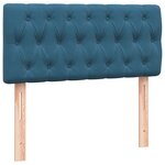 vidaXL Sommier à lattes de lit et matelas bleu foncé 80x220 cm velours