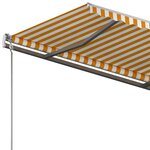 vidaXL Auvent manuel rétractable sur pied 450x300 cm Jaune et blanc