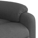 vidaXL Fauteuil inclinable de massage gris foncé tissu