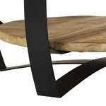 vidaXL Table basse Bois massif de manguier brut 65x32 cm