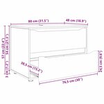 vidaXL Armoire de rangement Noir 80 x 48 x 57 cm Bois d'ingénierie