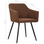 vidaXL Chaises à manger lot de 2 marron tissu