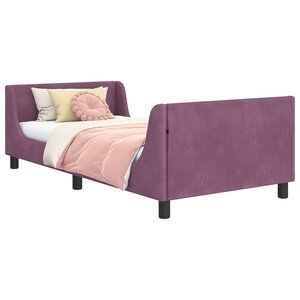vidaXL Cadre de lit pour enfants avec tête de lit Violet 80 x 200 cm