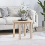 vidaXL Table basse Ø 55x45 cm Bois massif de pin