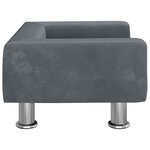 vidaXL Canapé pour enfants gris foncé 50x40x26 5 cm velours