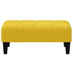 vidaXL Canapé-lit à 2 places avec repose-pied jaune velours