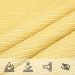 vidaXL Voile d'ombrage 160 g/m² Beige 6x7 m PEHD
