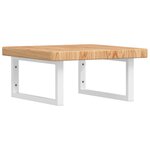 vidaXL Étagère de vasque murale acier et bois de chêne massif