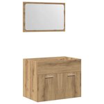 vidaXL Ensemble de meubles salle de bain 2 Pièces bois d'ingénierie