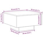 vidaXL Table Basse   Bois Ancien  55x55x31 cm  Bois Ingénierie