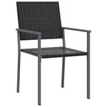 vidaXL Chaises de jardin lot de 2 noir 54x62 5x89 cm résine tressée