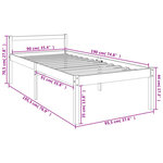 vidaXL Lit pour personne âgée 100x200 cm bois massif de pin