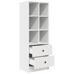 vidaXL Étagère blanche Blanc MDF Standard Étagère blanche