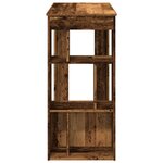 vidaXL Table de bar avec étagères vieux bois bois d'ingénierie