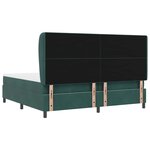 vidaXL Lit à ressorts avec matelas Vert foncé 200 x 200 cm Polyester