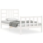 vidaXL Cadre de lit sans matelas blanc 100x200 cm bois de pin massif