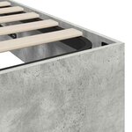 vidaXL Cadre de lit ottoman Gris béton 135 x 190 cm Bois d'ingénierie