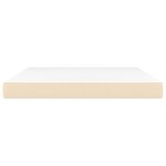 vidaXL Matelas de lit à ressorts ensachés fermeté moyenne Crème 160x200x20 cm Tissu