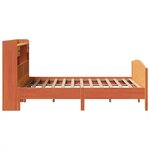 vidaXL Lit bibliothèque sans matelas cire marron 140x200 cm pin massif