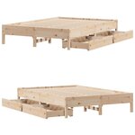 vidaXL Cadre de lit sans matelas 140x200 cm bois massif de pin
