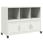 vidaXL Buffet blanc 100 5x39x72 cm acier