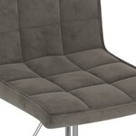 vidaXL Chaises pivotantes à manger lot de 2 gris foncé velours