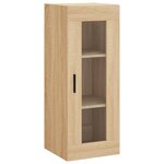 vidaXL Buffet haut Chêne sonoma 34 5x34x180 cm Bois d'ingénierie
